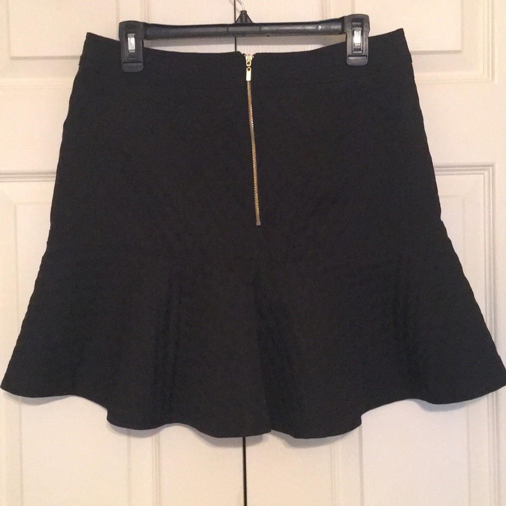 Dressy black fit and flare skirt